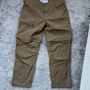 MEC Men's Brown Zip Off Cargo Hiking Pants